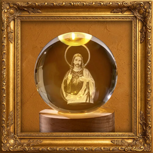 Bola de Cristal de la Virgen de Guadalupe con Luz LED - Envío Local México