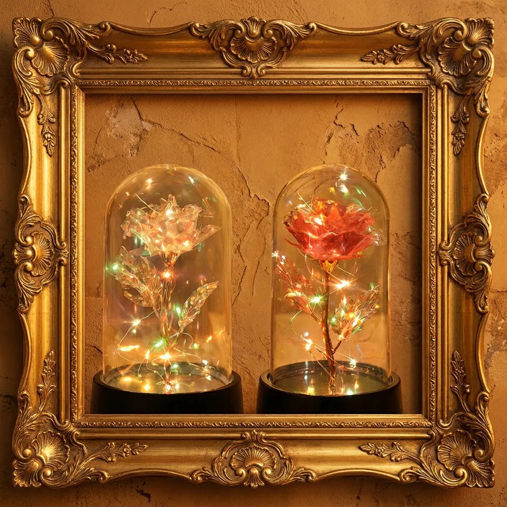 Rosas Eternas Premium en Cúpula de Cristal - Envío Local México