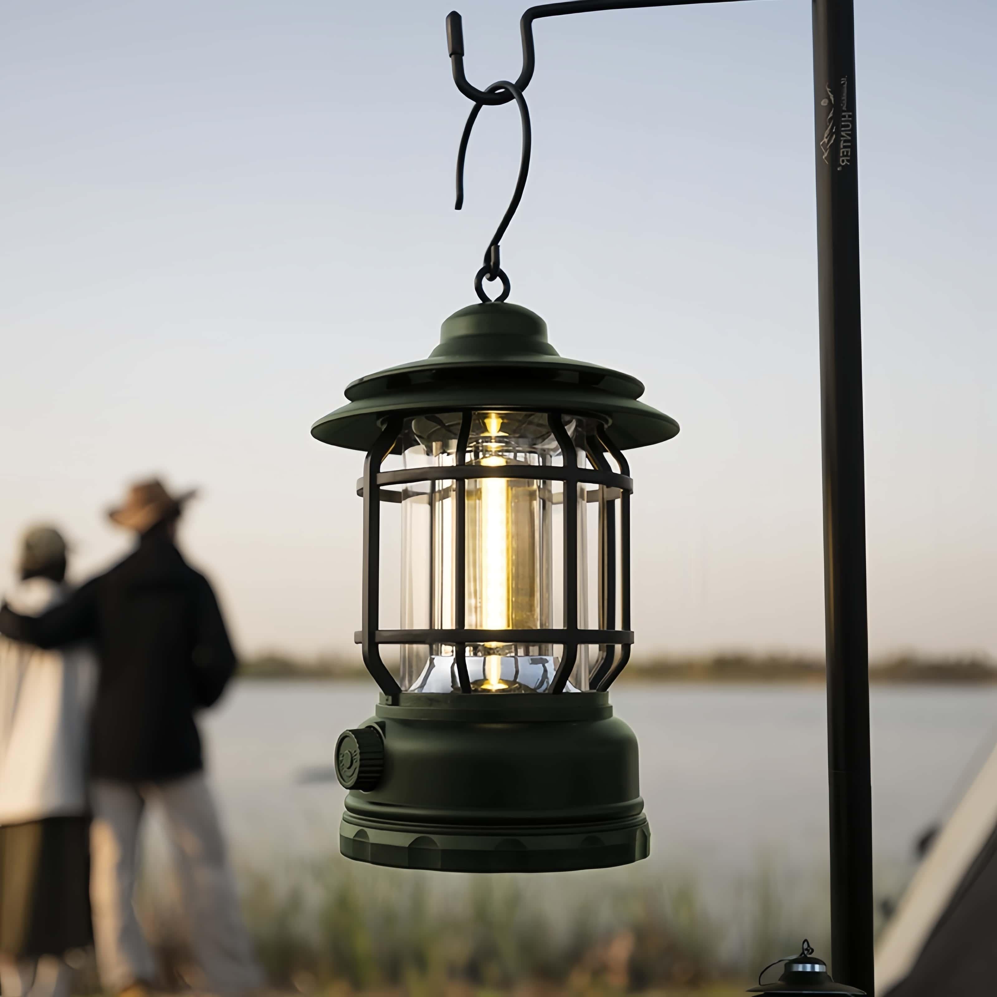 Lámpara de Camping LED Recargable Vintage - Portátil, Impermeable IPX5 para Exterior | Envío Local México