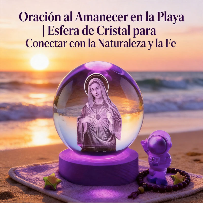 Bola de Cristal de la Virgen de Guadalupe con Luz LED - Envío Local México