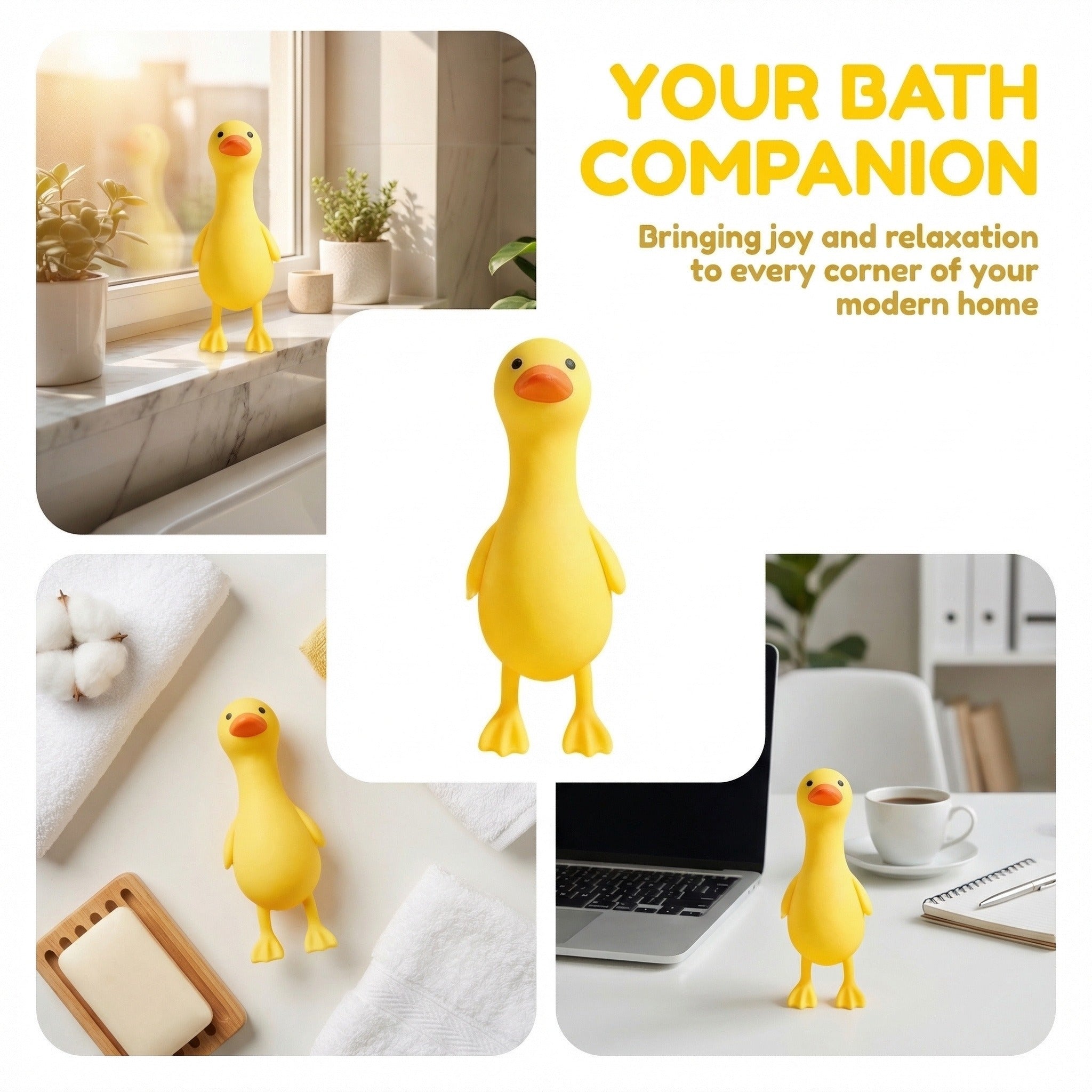 Squishy Pato de Goma Antiestrés - Envío Local México