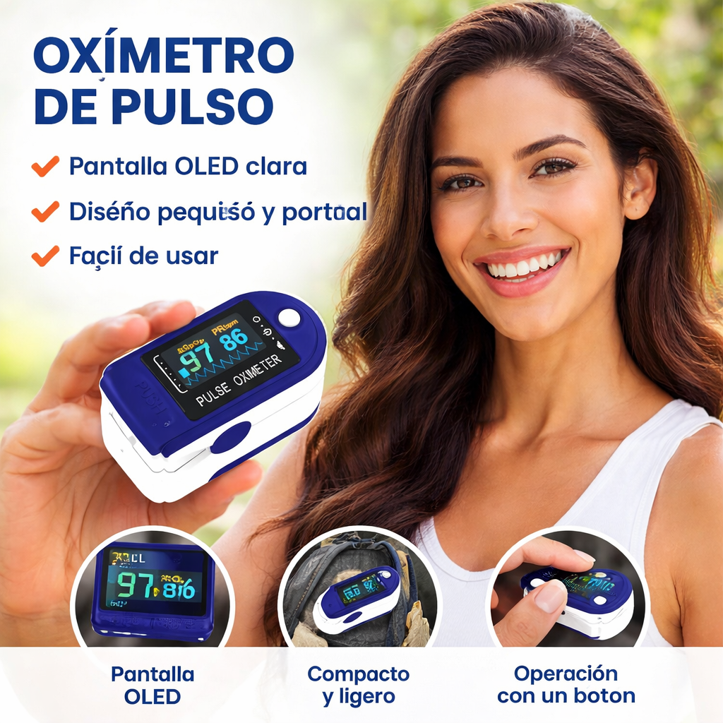 Digital Finger Pulse Oximeter with OLED Display - Local Shipping Mexico